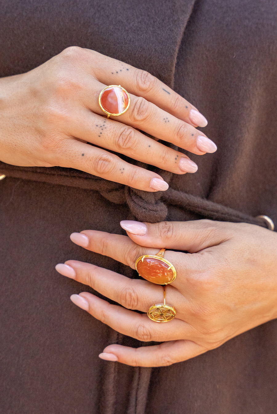 LA BAGUE, SIX Ma persévérance or plaqué 18 carats