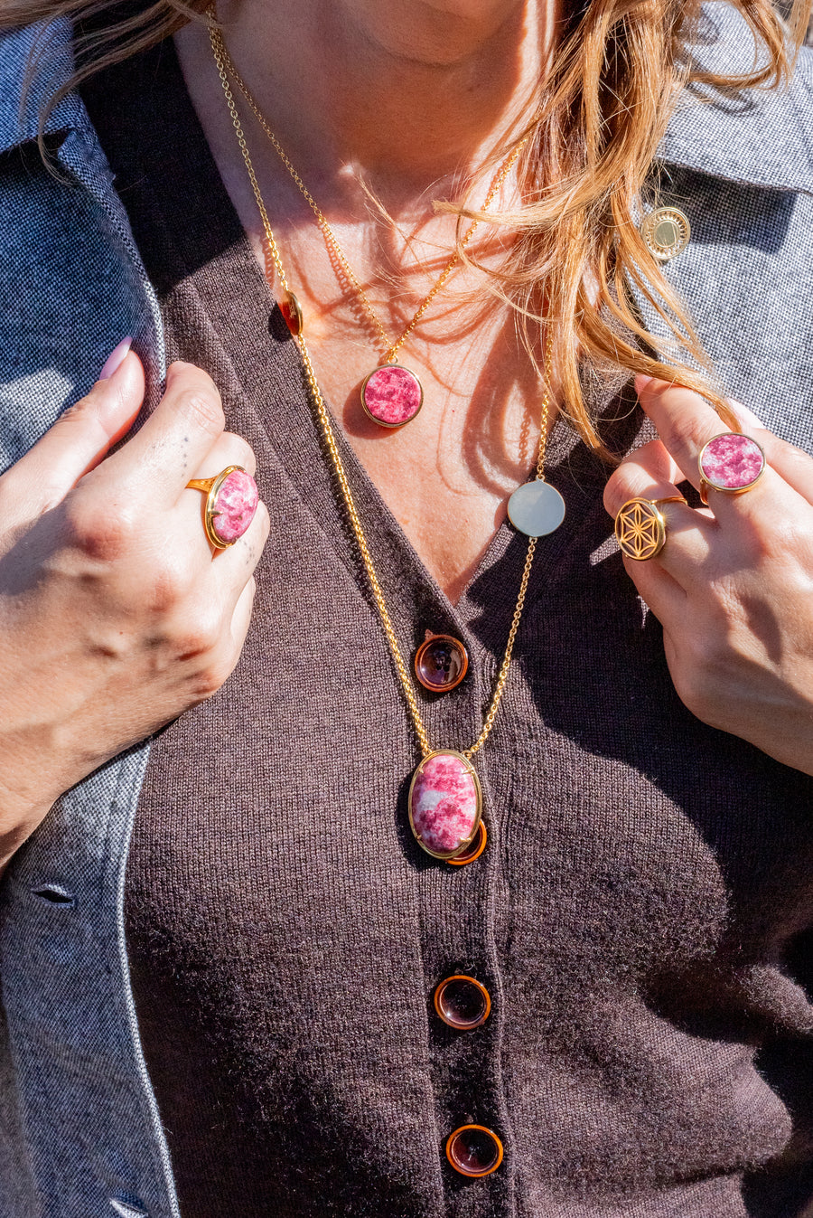 LA BAGUE, QUATRE Mon Bonheur en or plaqué 18 carats