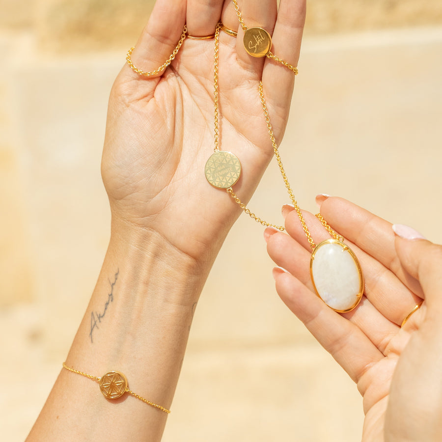 LE SAUTOIR, DEUX Ma Féminité or plaqué 18 carats