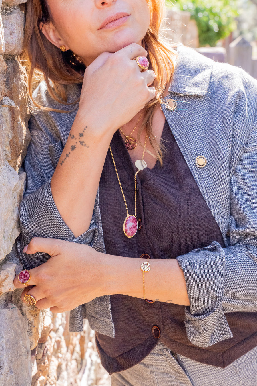 LE SAUTOIR, DEUX Mon Bonheur Or plaqué 18 carats